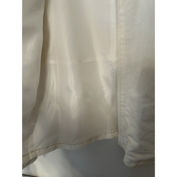 Vtg Report Collection Linen Blend White Bomber Jacket NWOT Size XL Mens Fill Zip - Picture 8 of 8